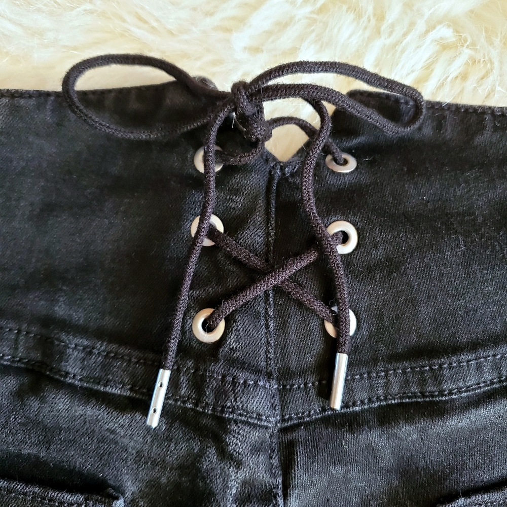 Rag & Bone Penton Skinny High Waist Snap Front Black Jeans Size 29 - Picture 10 of 15